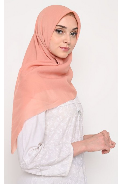 Segi Empat Lasercut Double Haikon  Peach